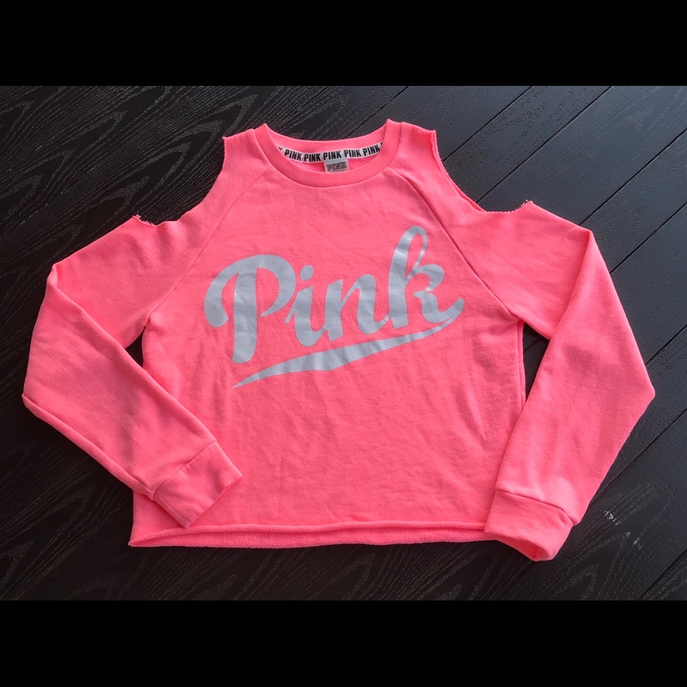 PINK cold shoulder sweatshirt